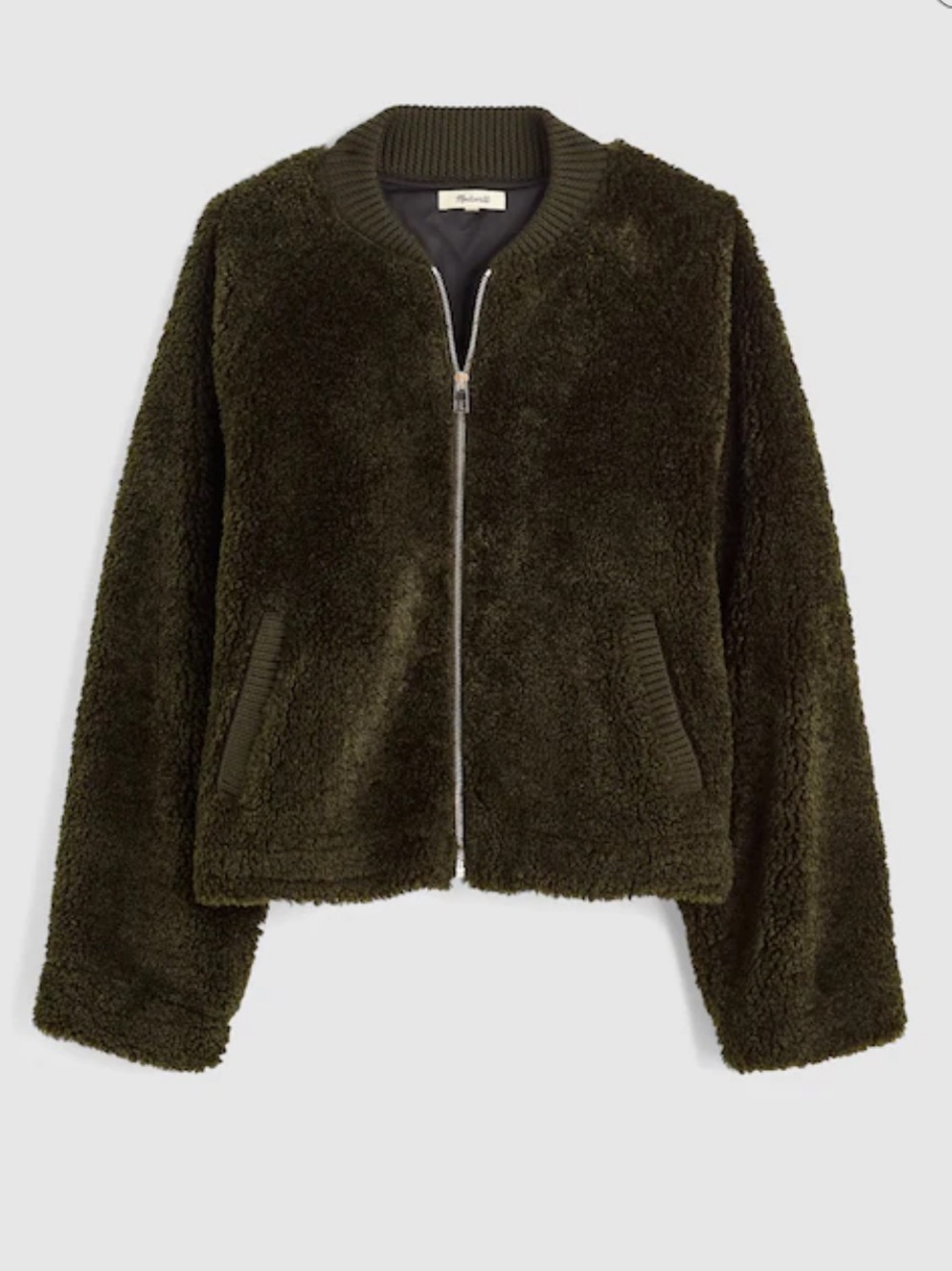 NWT Madewell Bomber Jacket in Sherpa